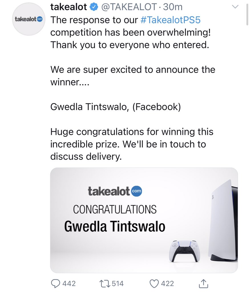 underscoreurb's tweet photo. 😂😭 they played the masses for followers vele

#TakelotPS5 
#TakealotMustFall https://t.co/FcLAvMcMQe