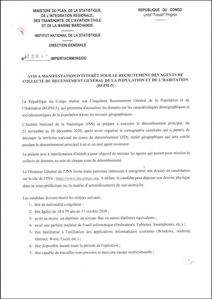 Congo-Brazza RGPH5 tweet media