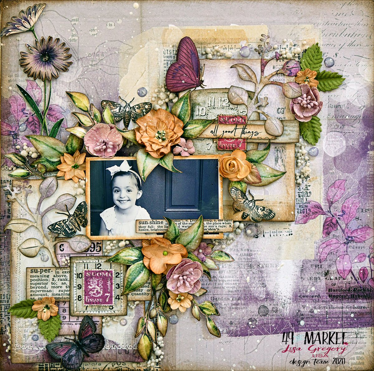 49 and Market has a gorgeous collection. Vintage Artistry in Lilac, designed by the very talented Katie Pertiet. Come visit my blog to see the layout I created, with details and closeups. 
what-a-beautiful-mess.blogspot.com/2020/10/49-and…