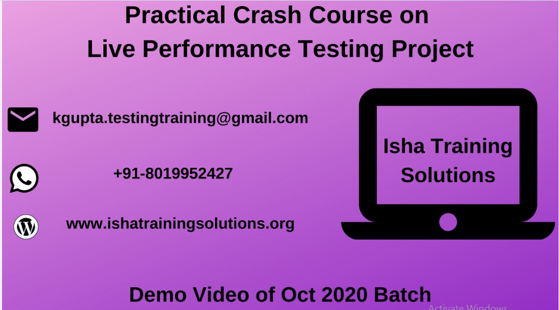 IshaKumargupta's tweet image. Practical Crash Course on "Live Performance Testing Project"Demo Video.
youtu.be/cgoTYE4dmH0
Weekend Sessions
Regular sessions will starts from 10th Oct@7:30P.M (IST)/10 A.M (EST)
#performancetestingtutorial #performancetestingtutorialforbeginners
#performancetestinginsoftware