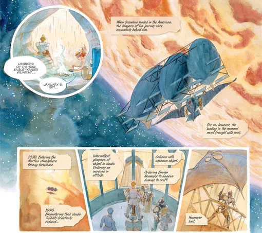 01FirstSecond's tweet photo. The biggest, boldest, grandest, most imaginative sci-fi adventure is here. #CastleInTheStars by #AlexAlice is four volumes (and counting) of 19th-century escapismβthe perfect way to venture the globe and the cosmos from your bedroom. π°βπ https://t.co/QlXm2dTDSa https://t.co/IBsXFg1WR0