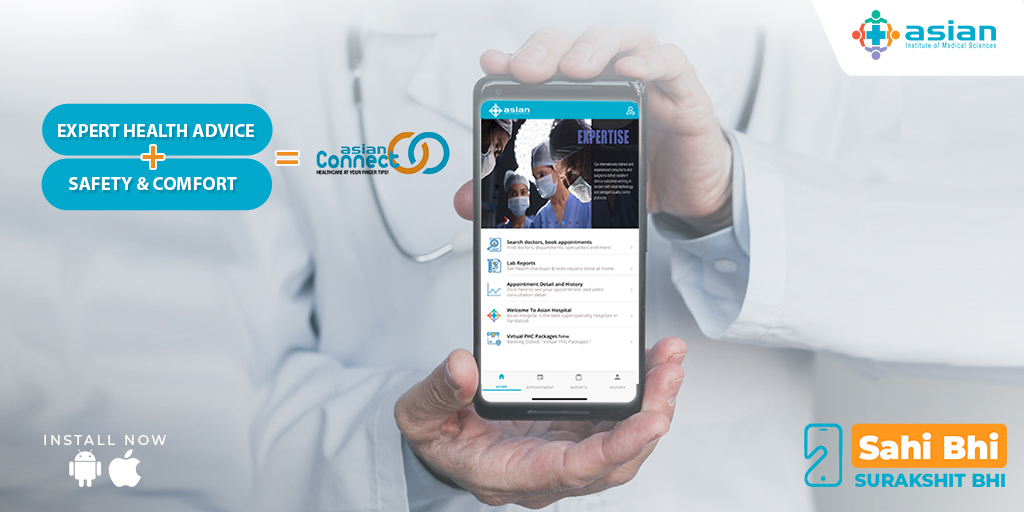 AIMSFaridabad's tweet photo. Consult Asian’s best doctors over #VideoOPD via the #AsianConnectApp and ward off your health worries from the safety of your home.
Download the app from Google Play Store or iOS App Store.
#OPD #VideoConferencing #OnlineHealthCheckup #SahiBhiSurakshitBhi https://t.co/5hZ3JgChxf