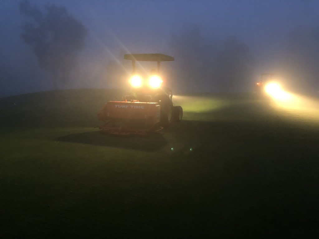 Thank you <a href="/turftimewest/">Turf Time West</a> <a href="/LarryLlane/">Larry Lane</a> Deep tine prior to pulling cores!