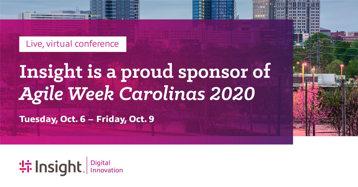 Agile and Scrum are being rapidly adopted across organizations in the Carolinas. Join Insight and other professionals Oct. 6 – 9 as we educate and unite. Register here: ms.spr.ly/6017Tabo3