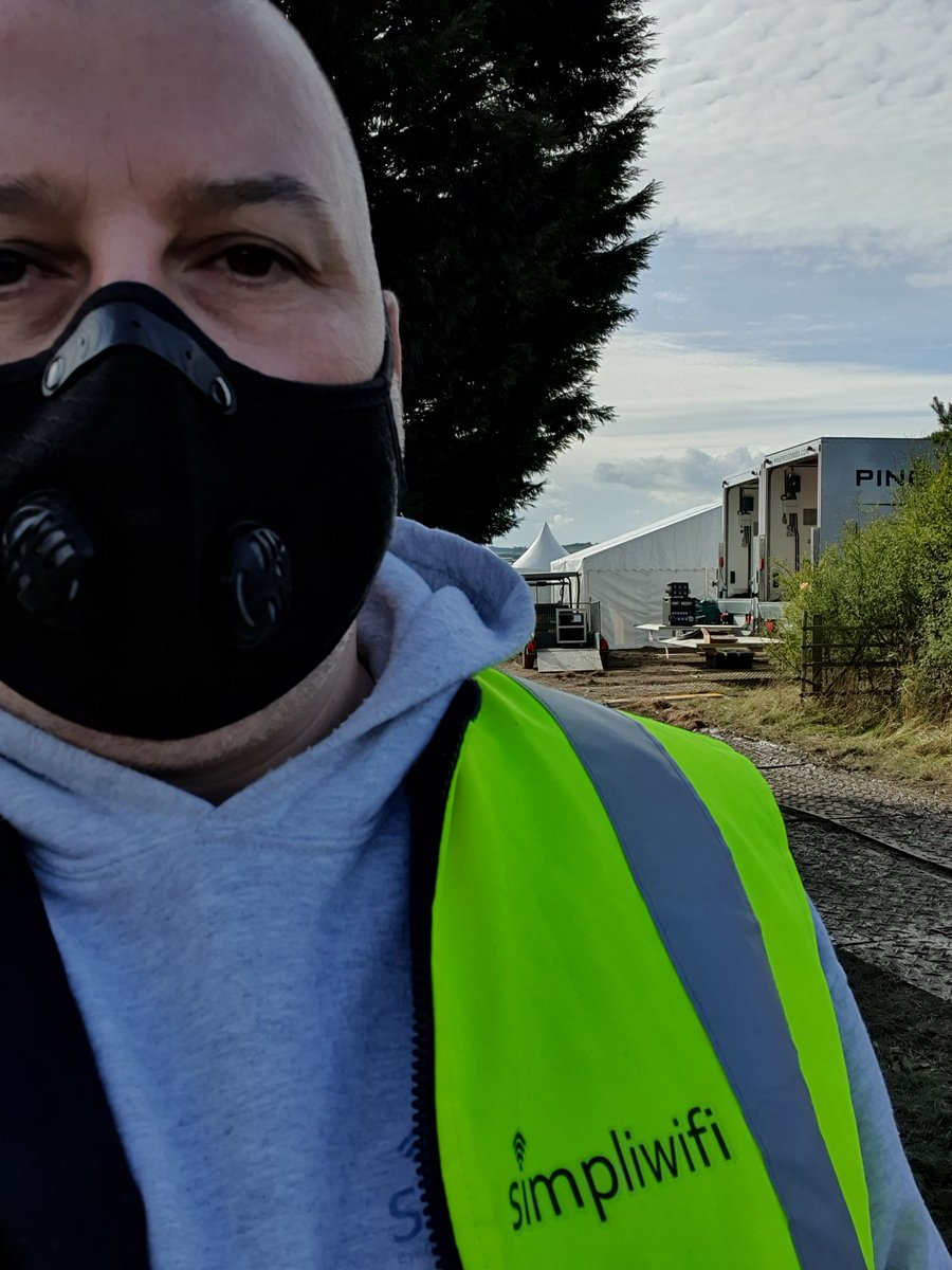 SimpliWiFi's tweet photo. Great to be back on site and getting the boots muddy again, providing our #bonded #internet and #WiFi services for the next few days for a film shoot. #simpliconnected #WeMakeEvents #covidsafe https://t.co/H1NPD0VRBO