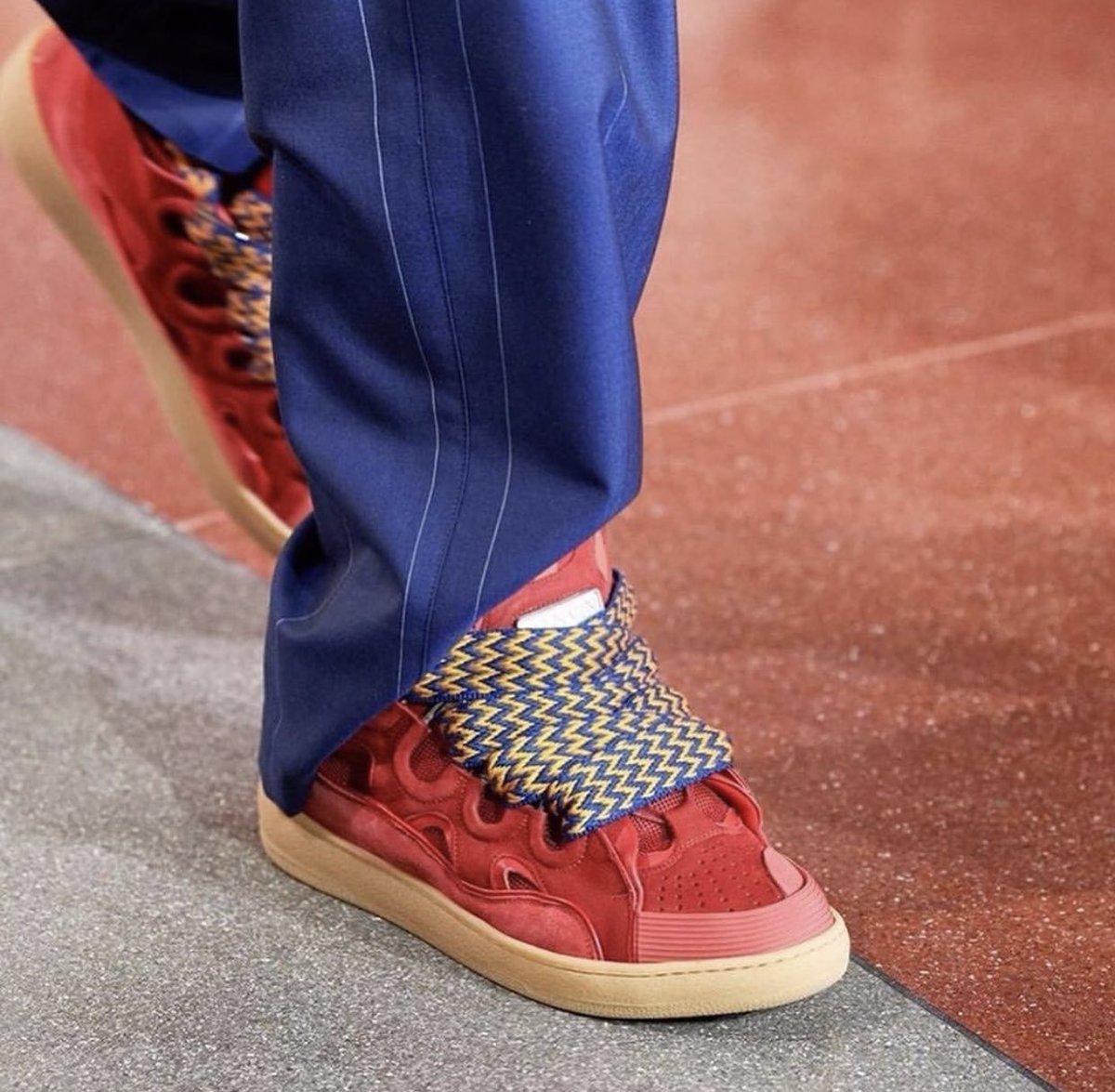 red lanvin sneakers