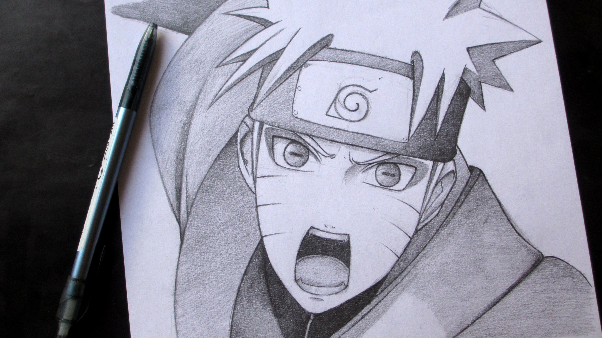 how to draw naruto sage mode easy step by step with pencil