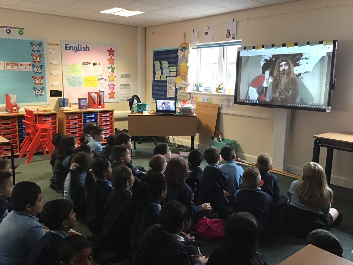 After receiving a warning from the Saxon warrior last week, we got to meet Bjorn The Great who’s getting ready to invade Rendell. He wants us to join his Viking army and taught us lots of facts and skills. We had lots of fun! #primaryrocks #vikings #remotelearning <a href="/BlueKazooUK/">Blue Kazoo</a>