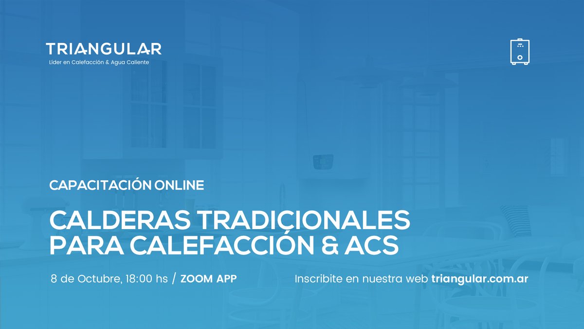triangularsa's tweet image. CAPACITACION ONLINE GRATUITA Calderas BAXI para sistemas de calefacción & agua caliente🤝8/10-18hs 
Si sos instalador, calefaccionista o técnico ¡Te esperamos!
Inscripción 👇triangularsa.com.ar/capacitacion/c…
#AprendeConLosExpertos #CalderasBaxi #líderesencalefacción #capacitaciononline