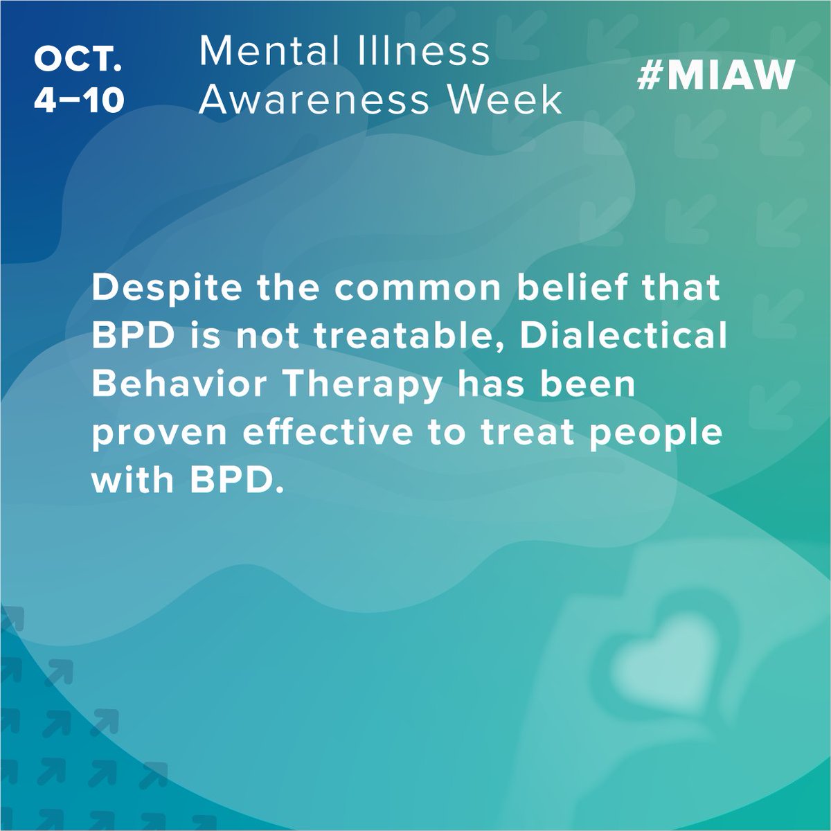 Borderline Personality Disorder (BPD) is often misunderstood. Learn more about the condition at nami.org. #MIAW