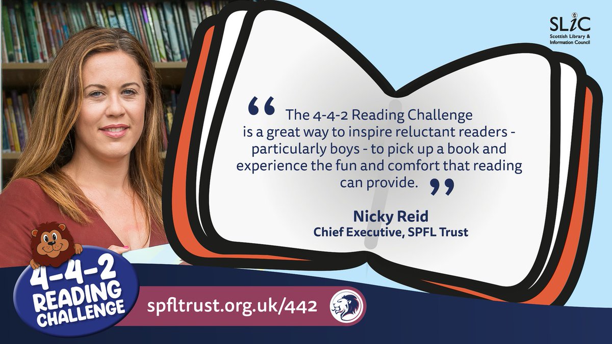 SPFLTrust's tweet photo. Our CEO Nicky Reid believes the #442Reading Challenge can encourage reluctant readers to pick up a book. 🙋 🙋♂️
✅ Entertaining stories
✅ The chance to see your local team
✅ Endless hours of fun
Find out more ➡️ https://t.co/Tv9VK8b96U https://t.co/fRD4HBcSHf