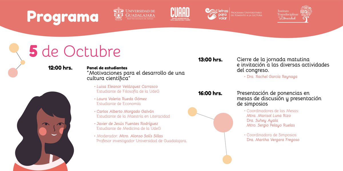 ¿Ya checaste el programa del día de hoy?
¡Aquí te lo dejamos!
Recuerda que puedes seguir el evento en vivo desde Youtube en bit.ly/33y3CRQ
- - -
- - -
#Literacidad #ParaUnaCulturaCientífica #Programa #Congreso #Ciencia