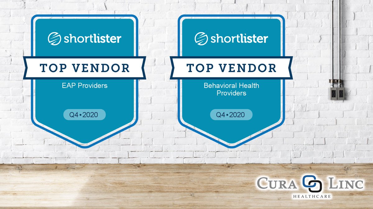 CuraLinc's tweet photo. CuraLinc is proud to have been selected by @myShortlister, the leading benefits marketplace, as a top vendor for both employee assistance (#EAP) and #behavioralhealth programs. 

#digitalbehavioralhealth #employeeassistanceprogram #mentalhealth #texttherapy https://t.co/zfXHHAaJtn