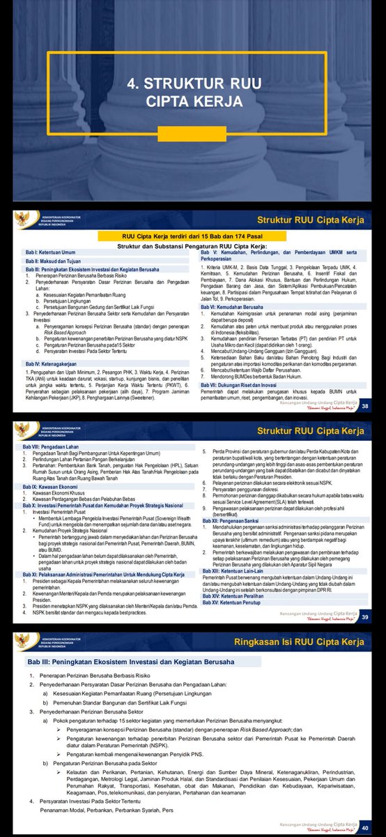 Gini ya sheyeng, Omnibus Law itu ngatur banyak, nah salah satunya di bab IV itu KETENAGAKERJAAN lho ya. Mau lo kerja pabrik kek, karyawan start up kek, multinesyenel kampeni kek, judulnya tenaga kerja ya diatur dong. Bukan "buruh" doang