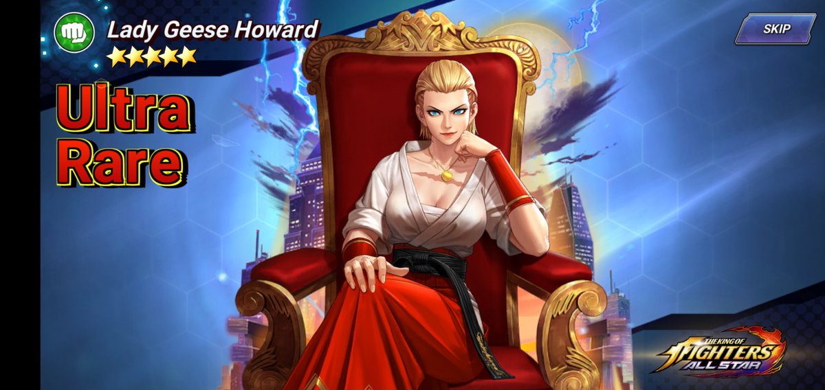 StrykerDragoon's tweet photo. so umm free pull of the day? Guess ima have a great week!? #kofas #orochinagi #ladygeese @playkofallstar @orochinagicom @RaivokasMagma https://t.co/ezy5XAgEzN