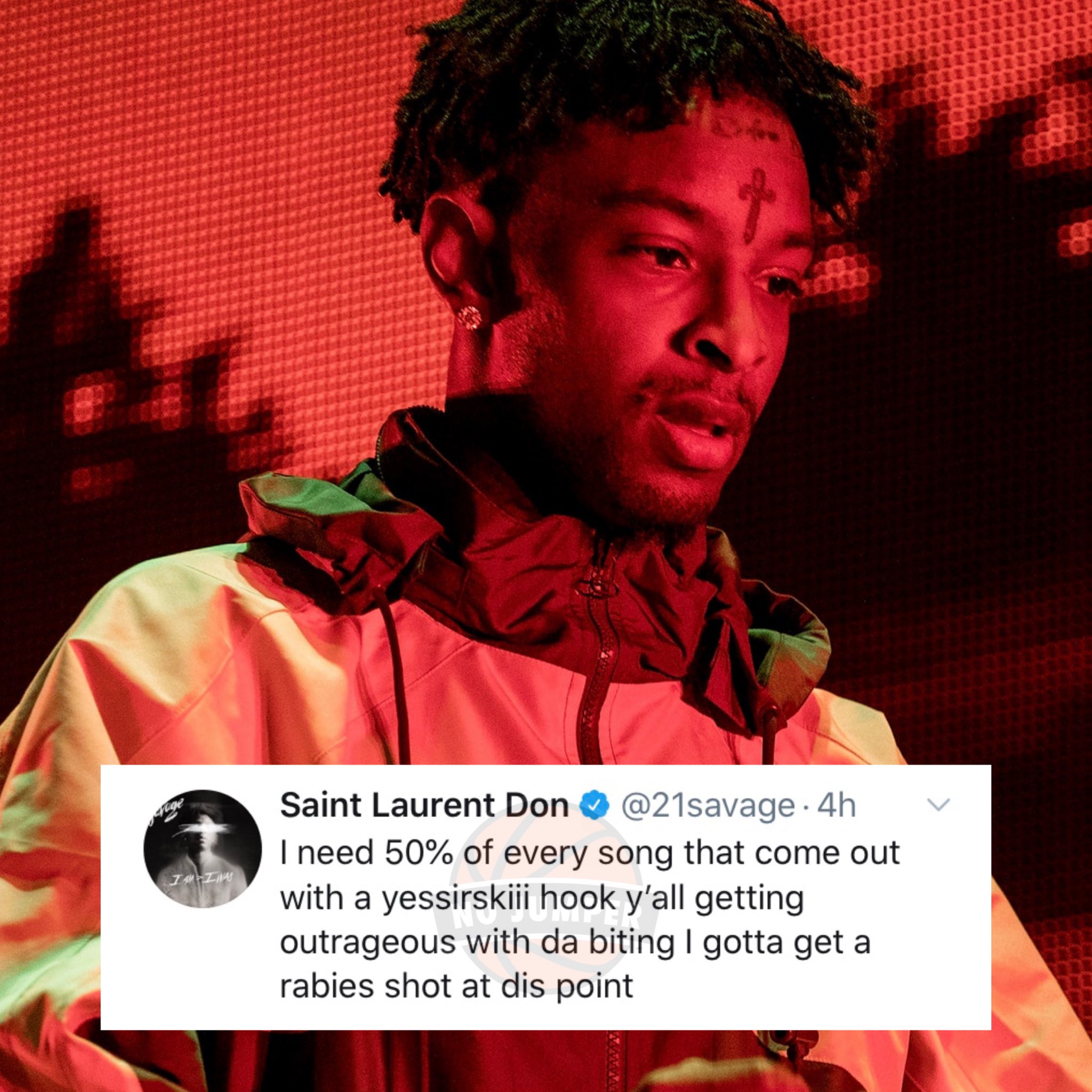 21 Savage Says He Needs '50 Percent' of Every Song With 'Yessirskiii' Hook
