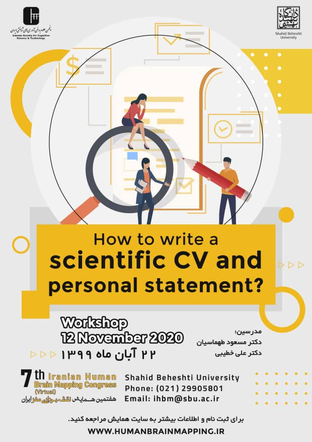 IHBM2022's tweet photo. Join the #workshop Effective #CV_Writing and professional #interview for an academic position on November 12, from 14 PM to 19 PM (GMT+3:30). 20% discount for this event will come with #IHBM_2020 registration. https://t.co/H0Q6K6ihji
@AliiKhatibi @MasoudTahmasian https://t.co/y6iAfaYwmM
