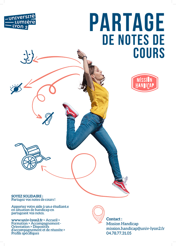 [Partage de notes de cours] Ce dispositif s'adresse aux étudiant.es qui souhaitent par 1 acte solidaire et bénévole aider 1 étudiant.e en situation de handicap de sa filière 
👉Actuellement la Mission Handicap recherche des filières spécifiques univ-lyon2.fr/universite/act…