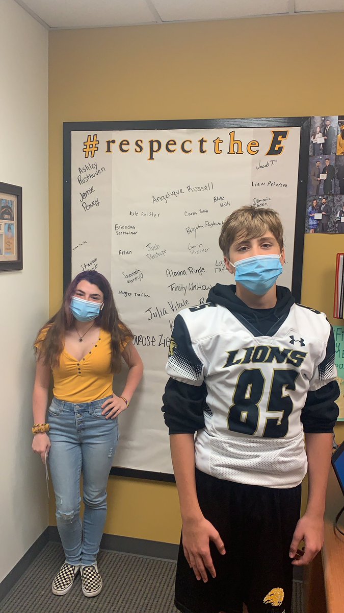 Jaime Posey and Blake Walls both got PORs from Mrs Franklin! Keep being leaders in the classroom and making good decisions! #respecttheE