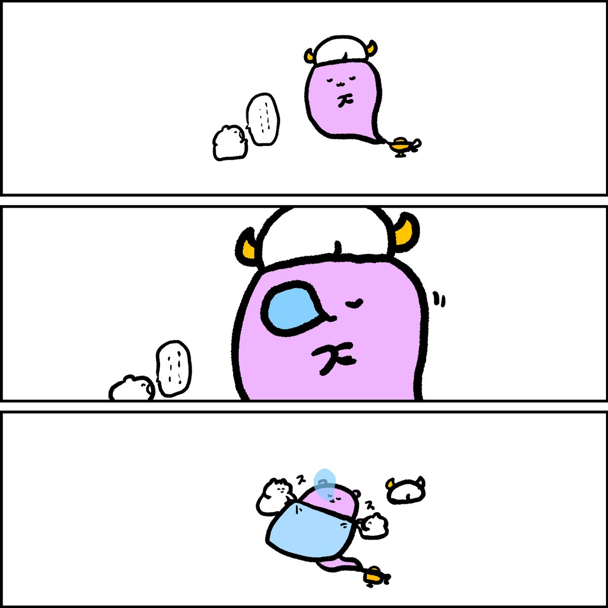 寝るランプの魔人 