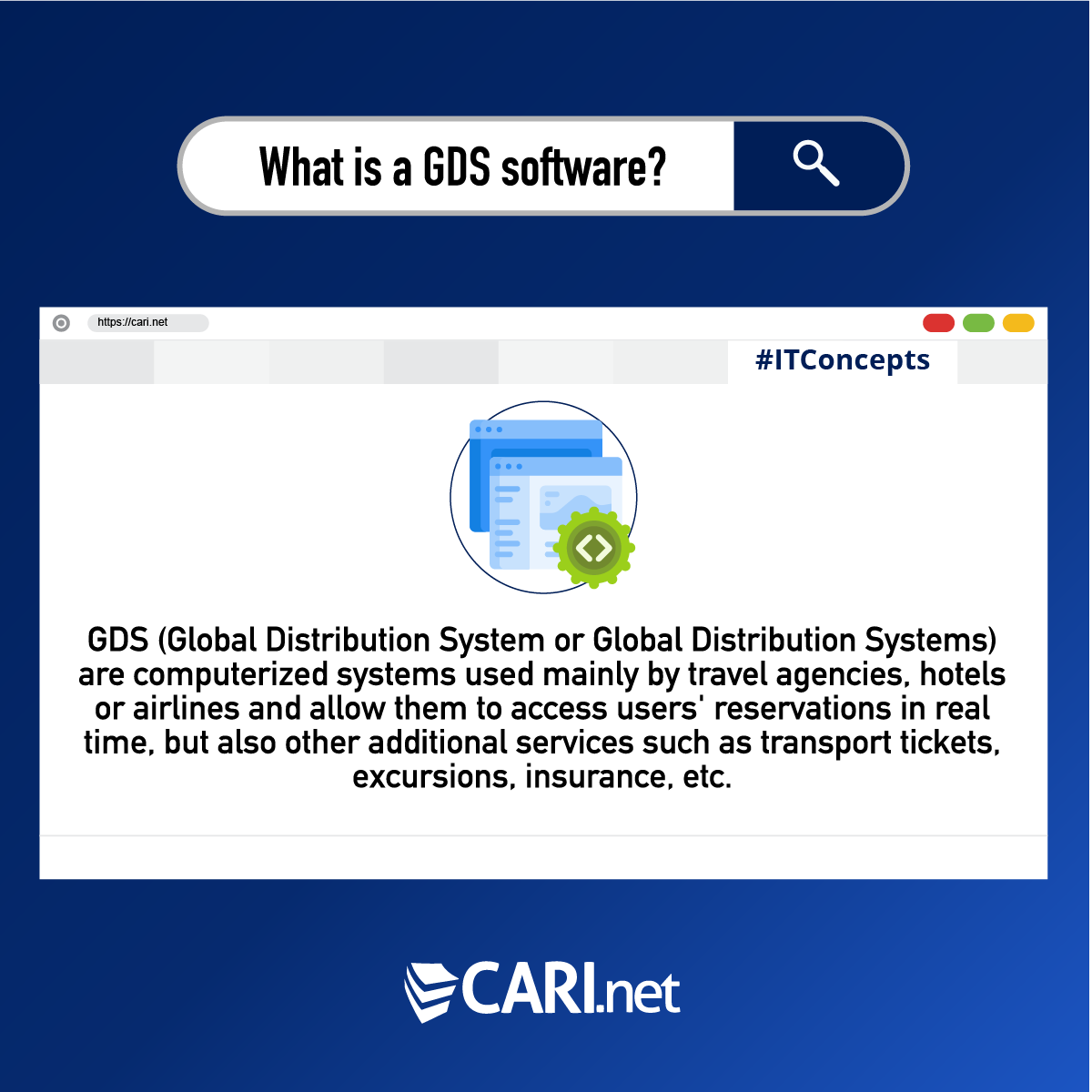 CARInetInc's tweet image. GDS (Global Distribution System) are computerized systems used mainly by travel agencies, hotels or airlines and allow them to access users&apos; reservations in real time, but also other additional services such as transport tickets, excursions and more.

#ITConcepts #CARInet