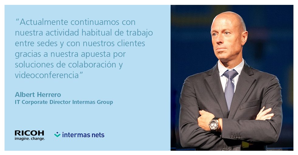 ricohspain's tweet photo. #CasoDeÉxito
🎥 La videoconferencia ha sido la gran aliada de #Intermas durante el confinamiento. Gracias a una solución de colaboración compuesta por salas físicas y virtuales, la empresa ha garantizado la continuidad del negocio.
Descárgalo en https://t.co/IyxxbDZioB https://t.co/zZgPjMlPSd