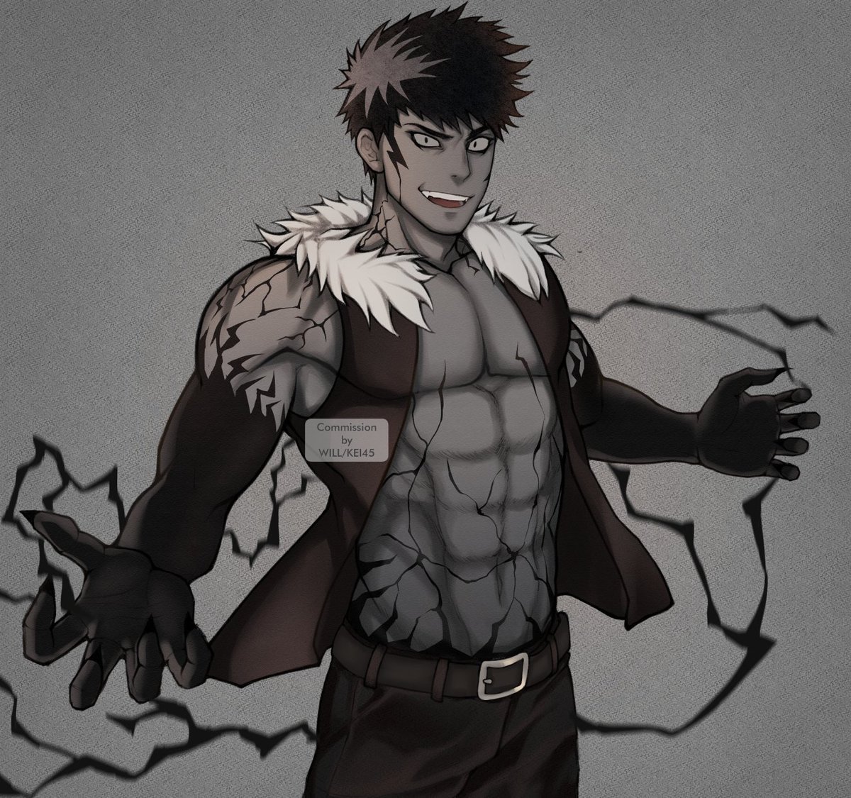 Commission for Mika Kanate/bornlucky I really did enjoy drawing this... I mean, look at him... 🙈 I still have commissions to finish, so see ya~ //runaway #Commission #commissionart #muscle #abs #oc