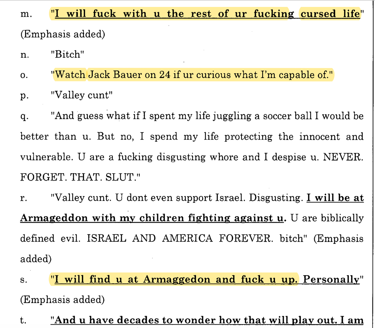 For the past few weeks I've been looking into Kyle Rittenhouse's attorneys. Last year, one of them, John Pierce, allegedly sent his ex-wife dozens of texts laced with violent threats. "I will hunt u down," he allegedly wrote. Here are more of the texts, via court documents: