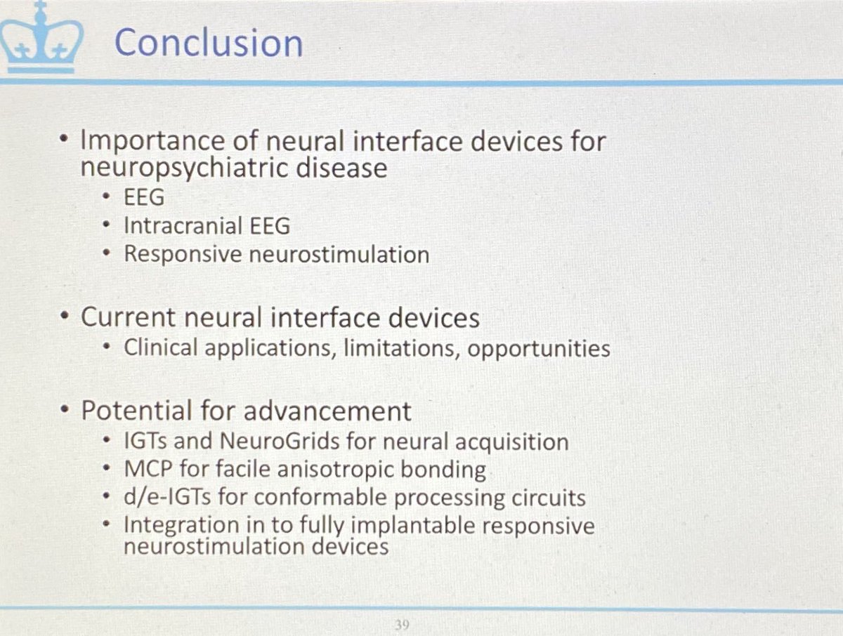 BrainComEU's tweet photo. “Specific etiologies of #neuropsychiatric diseases are often unknown. Therefore we must sense and respond to #neural activity for treatment...A #multidisciplinary approach is required to address these challenges” #JenniferGelinas @Columbia #BrainComSchool2020 https://t.co/WHgZZxTypV