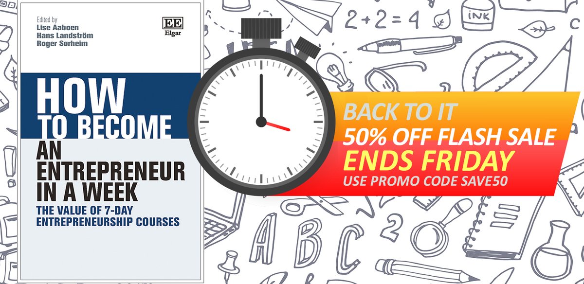 How to Become an #entrepreneur in a Week - The value of 7-day #entrepreneurship courses, Hans Landström, Lise Aaboen and Roger Sørheim
ENDS FRIDAY Back to Uni offer SAVE 50% with code SAVE50 bit.ly/2GuFnLJ
#entrepreneurshipeducation