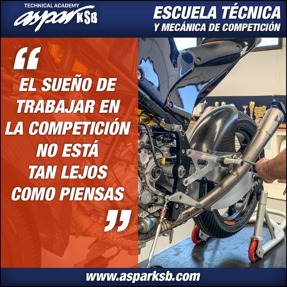 ¡Cumple tú sueño de ser mecánico de competición gracias a nuestra academia! 

#mecanica #motociclismo #motor #valencia #asparteam #ksbsport #ksb #aspar #academia #formacion