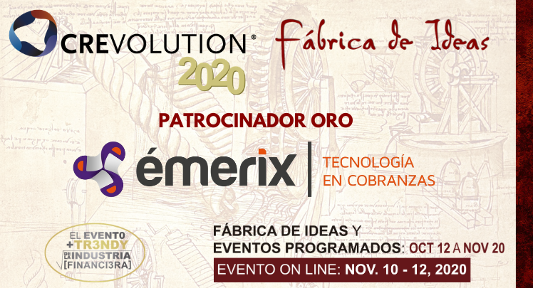 emerix_ok's tweet photo. 🇲🇽#Crevolution2020 es el evento con mayor reconocimiento en el sector del #Crédito y la #Cobranza en #Latinoamérica.
Más información en: https://t.co/QgX62QnhHe o escribinos a info@emerix.com.ar
#SomosEmerix #Cobranzas #Recupero #Innovación #Tecnologia #México #Latinoamerica https://t.co/kZiomZbVz1