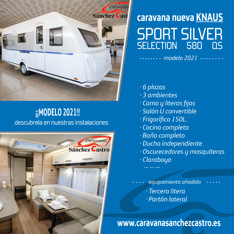 caravanasanchez's tweet photo. Ya la tenemos aquí 🤩 La nueva caravana KNAUS SPORT SILVER SELECTION 580 QS. ¿Buscas una caravana para toda la familia? Descubre todo el equipamiento que la marca alemana incluye para esta próxima temporada 2021. https://t.co/0tQdjhjynN #knaus #caravanas #temporada2021 https://t.co/UTIbARuzTC
