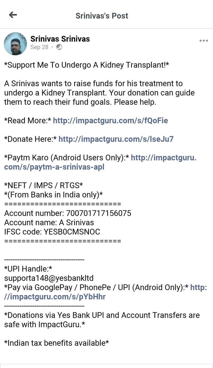 P_S_Saran's tweet photo. @SonuSood #SonuSood 
Hello Sonu Sood sir.
Can you please help these very poor brahmin who need to undergo his kidney transplantation.

I'M WAITING FOR YOUR HELP SIR.

PLEASE HELP HIM SIR.

🙏🙏🙏🙏🙏🙏🙏🙏🙏 https://t.co/IiwY5aA74F