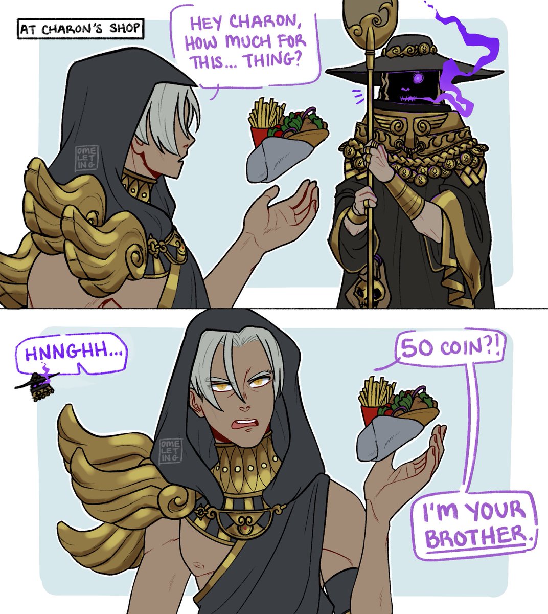 omeleting's tweet image. thats just what brothers are like tbh #HadesGame