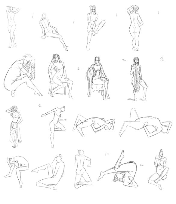 ジェスチャードローイングっていうのを最近やってみてる
意外と楽しい 