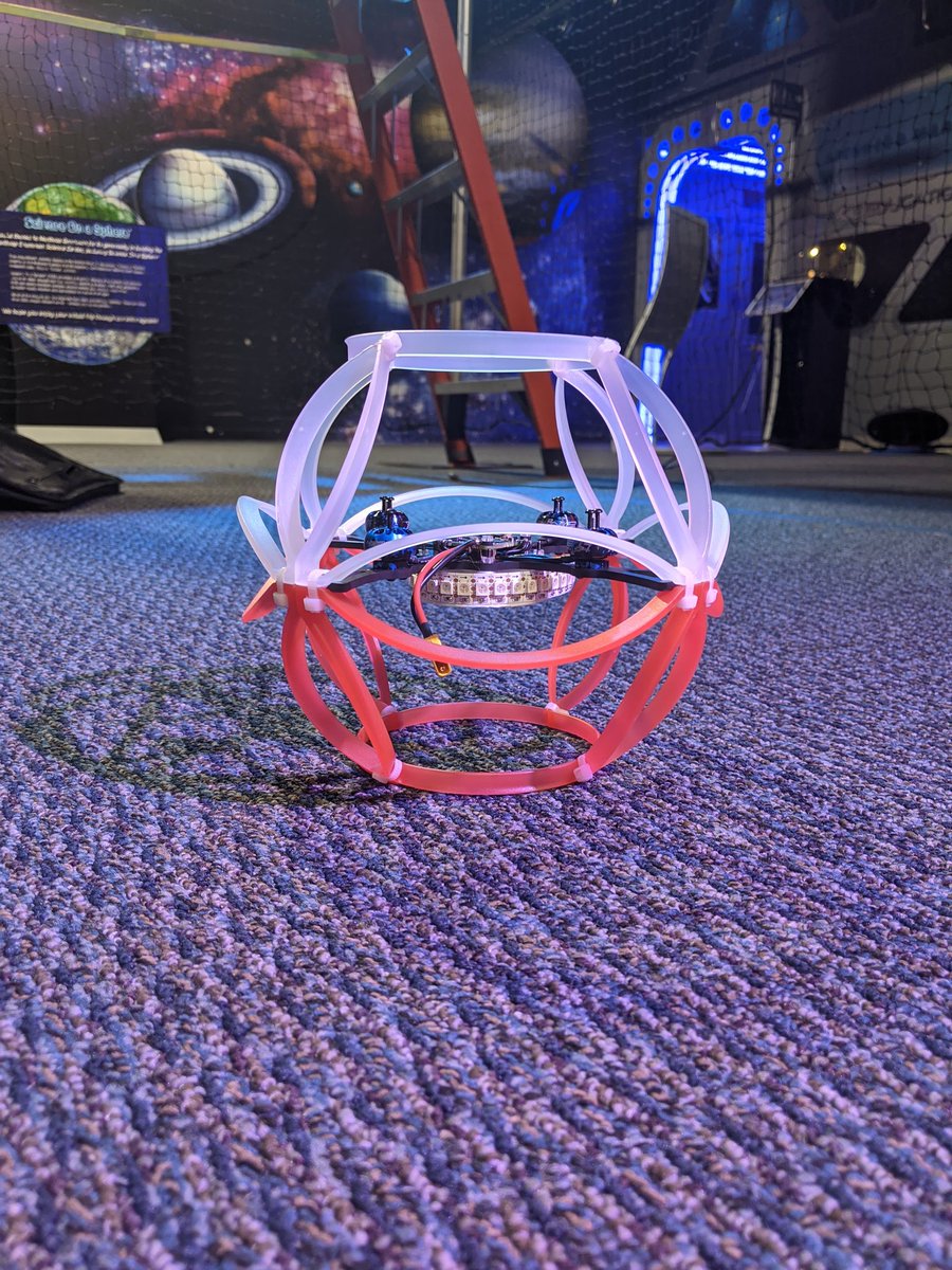 curatorofspace's tweet image. Exciting new exhibit coming into @spacefoundation today! #droneday #space4fun #dronesoccer