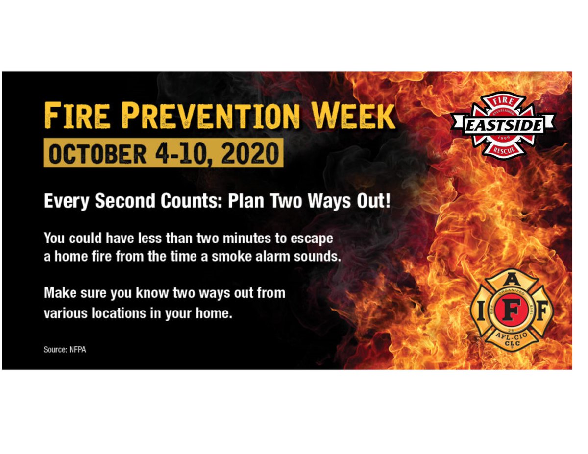 It is #FirePreventionWeek! Make sure to follow this week as we share Fire Prevention Basics, Home Fire Drill Info, Fire Extinguisher tips and lots of other resources for you to be prepared! #safetyfirst #homefiredrill  🔥👩‍🚒