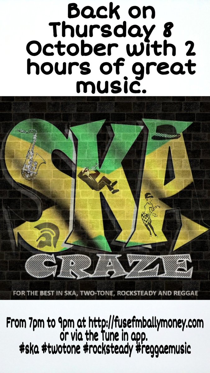 Tune in this Thursday night from 7pm for 2 hours of great music.
On the show there will be a tribute to Toots Hibbert with 6 tracks in a row voted by fans on several ska pages.
There will also be an interview with Lily Ayers who found the magic of ska and reggae over lockdown.