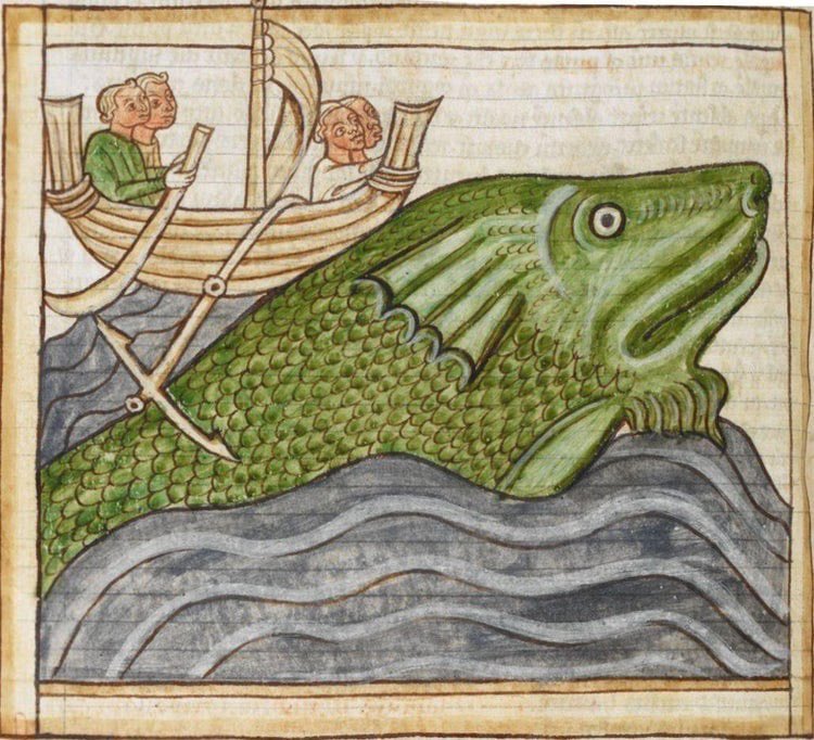 A Whale, Unknown Artist, 13th Century