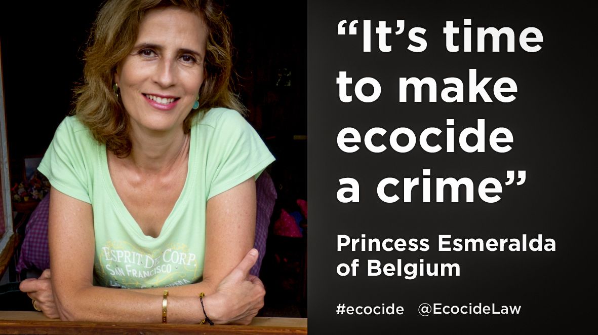Thrilled to have the support of Princess Esmeralda of Belgium <a href="/esmeraldadereth/">Esme</a> who has endorsed Stop Ecocide &amp; signed up as an Earth Protector. Belgium is clearly taking leadership in recognising #ecocide as a crime. We look forward to working with parliamentarians in Brussels