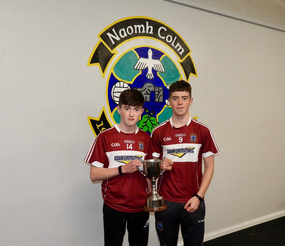 ScreenGAA's tweet photo. 3 Championships in one 1 week;

U14 Football Champions 🏆

Minor Hurling Champions 🏆

U16 Camogie Champions 🏆

A fantastic week for our club. 

Special mention to our club sponsors also for their continued support.

H &amp; A Mechanical Servies 
Cloane Construction Ltd. https://t.co/cQm3NDnWyk