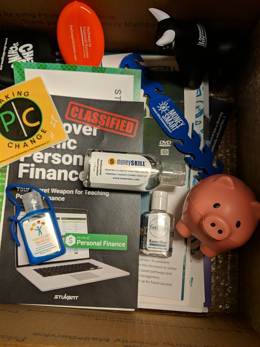 chipandsheila's tweet photo. Thanks @JumpStartDan for the goodies. It's no NEC but it'll tide me over until next November. I miss my personal finance people! https://t.co/00BKVajtNR