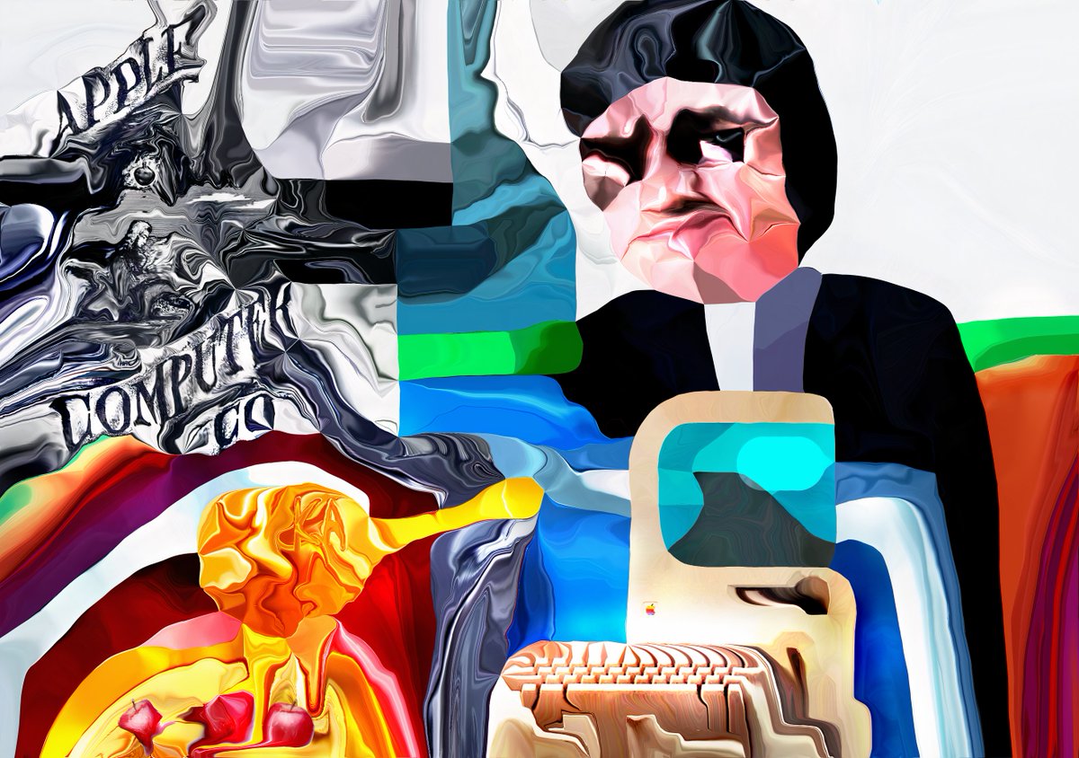 kooshaazim's tweet image. 9 years ago, we lost one of the greats. I dedicate this latest digital piece titled "Steve's Golden Apples" to the late Steve Jobs who brought some of our favorite technologies to the masses. I will likely tokenize this art as an #NFT in the near future. #SteveJobs