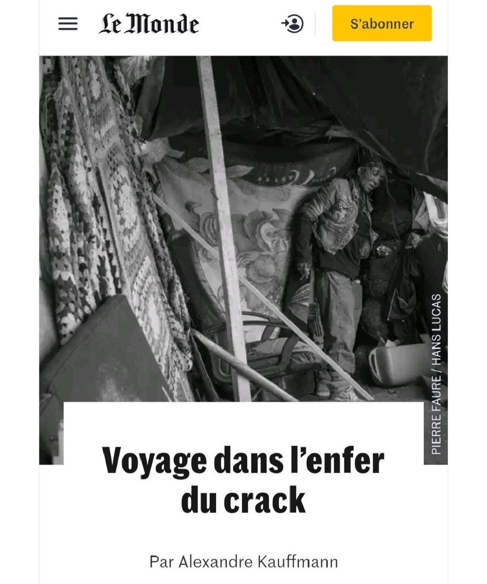 6/25 La "Coline au crack" et la place Stalingrad, deux zones de trafic et de consommation. parisiennes, seront régulièrement dépeintes dans la presse comme les nouveaux bas-fonds contemporains où sombrent des corps esclaves du produit, condamnés à la débauche et à l'indigence.