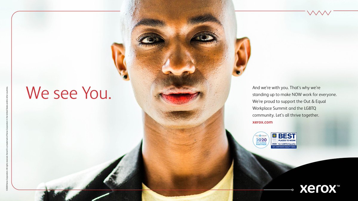 We believe in fostering workplaces where all people are equal, belong and thrive. This is one reason we support the @OutandEqual Workplace Summit, which starts today. Join the conversation. #OESummit xerox.bz/3jwO3Q4