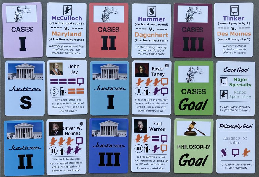 BoardGameGeek's tweet image. Relive more than two hundred years of U.S. Supreme Court action in First Monday in October, coming in 2021 from Talia Rosen and @fortcircle, with development by @JasonDCMatthews.

Get an overview of this game on BGG News: boardgamegeek.com/blogpost/109577 —WEM