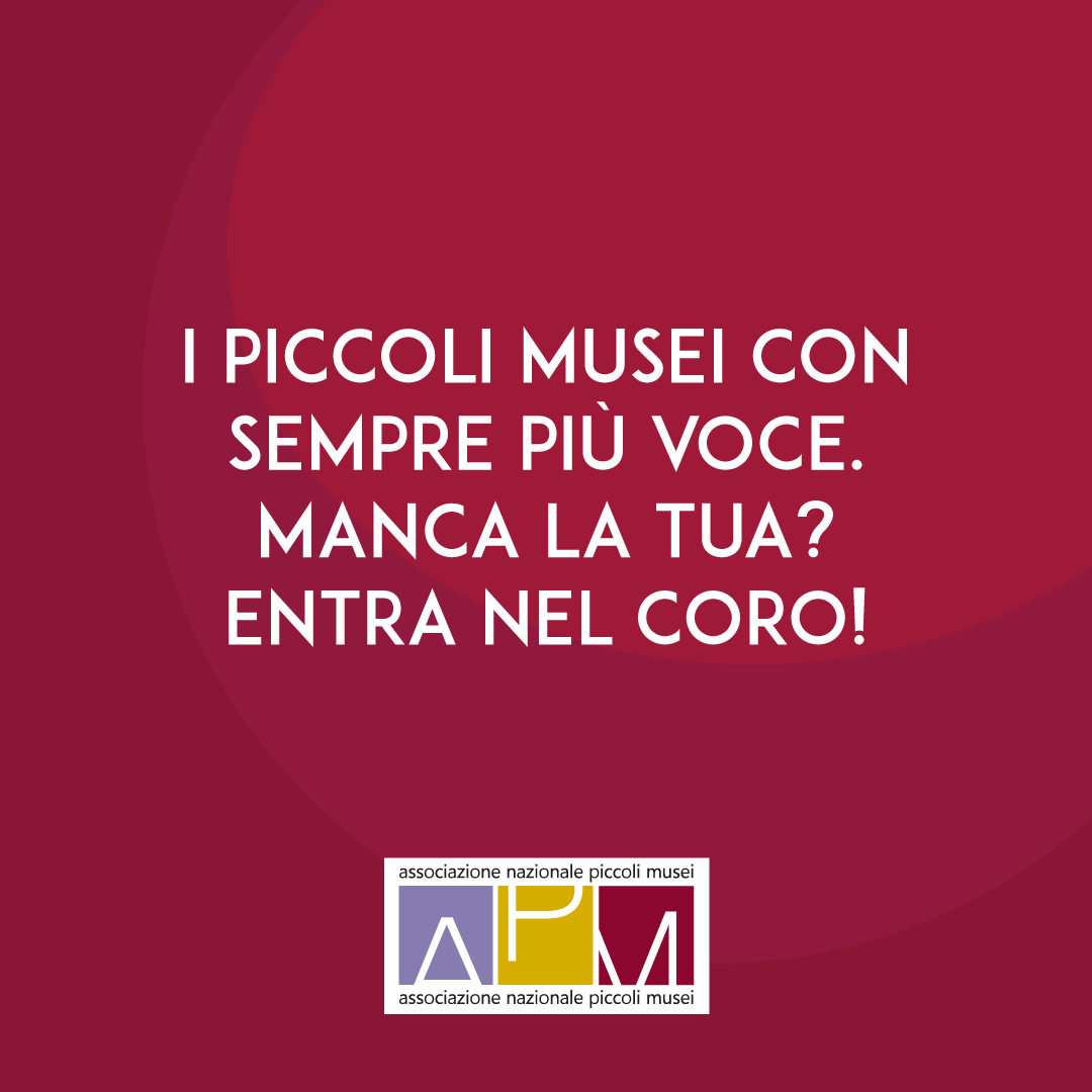 Insieme siamo più forti: uniamoci per far sentire la nostra voce!
I #PiccoliMusei in Italia sono tantissimi, ma ancora ne mancano: per entrare nella nostra associazione e crescere assieme a noi, basta partire da qui 👉buff.ly/2CS4rqJ