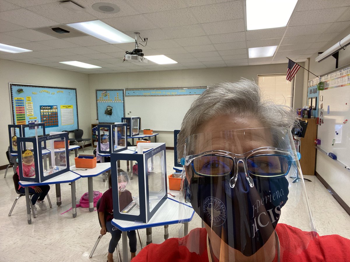 So excited to have some students back!!  We are learning while staying safe!! <a href="/BowieBobcats/">BowieBobcats</a> #hcisd