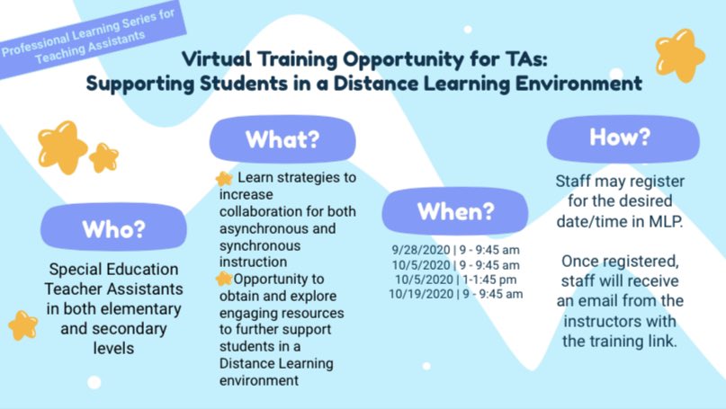 While delivering PD on supporting students in a distance learning environment this morning, I enjoyed hearing how eager teachers were to begin implementing some of the  strategies and tools we shared. Thank you to all who joined!